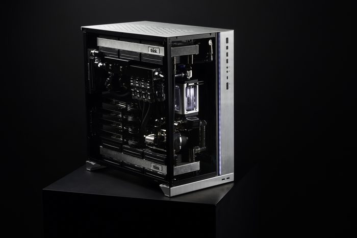 Think SuperNode from the front three-quarter with the top cover in place