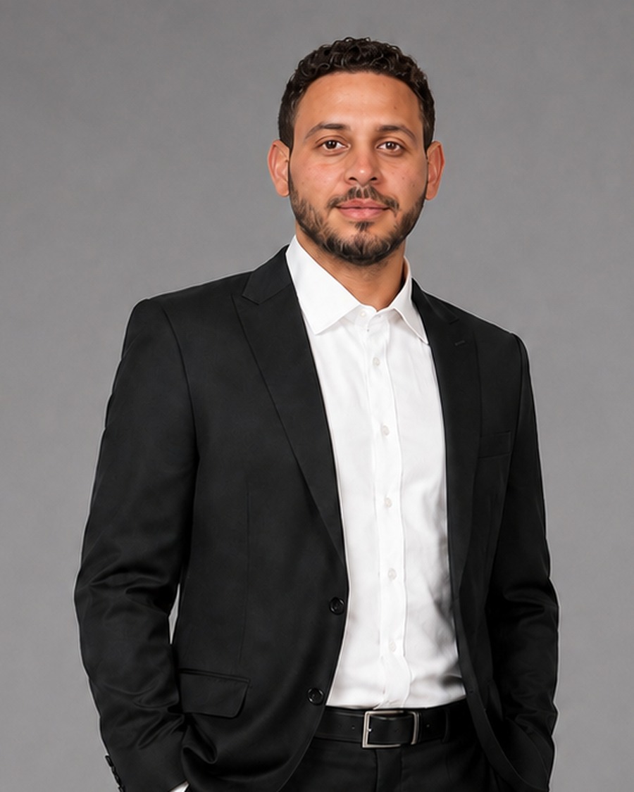 Studio portrait of Ahmed Helmy